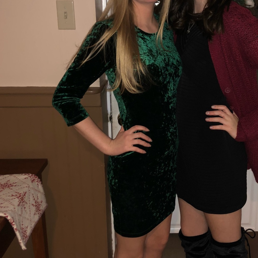 Velvet Green Dress